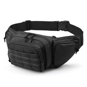 Tactical Fanny Pack For Men Concealed Carry Bag Military Waist Bag Traveling Waist Pouch with Adjustable Strap Quick Release for Camping Hiking (Option: HG_HolsterPack(Black)_GPCT4890)