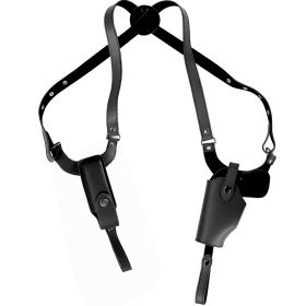 Shoulder Holster With Adjustable Straps Magazine Holder Vertical PU Leather Gun Holster For Concealed Carry Fit For M1911 Glock Sig Sauer (Option: HG_ShoulderHolster(Black)_GPCT4760)