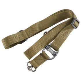 2 Point Rifle Gun Sling Adjustable w/ Fast Loop Heavy Duty Quick Detach Swivel for Outdoor Sports (Option: HG_RetroDetachSling(Khaki)_GPCT1823)