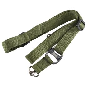 2 Point Rifle Gun Sling Adjustable w/ Fast Loop Heavy Duty Quick Detach Swivel for Outdoor Sports (Option: HG_RetroDetachSling(Green)_GPCT1823)