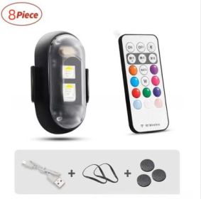 Wireless Remote Control Colorful Strobe Light (Option: 8 Lights With Remote Control)