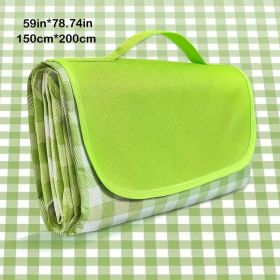 Extra Large Outdoor Picnic Blanket, Camping, Beach, BBQ Mat - Heavy-Duty Portable Indoor - Large Gathering, Parties (Color: Green Plaid)
