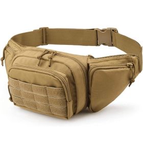 Tactical Fanny Pack For Men Concealed Carry Bag Military Waist Bag Traveling Waist Pouch with Adjustable Strap Quick Release for Camping Hiking (Option: HG_HolsterPack(Khaki)_GPCT4890)